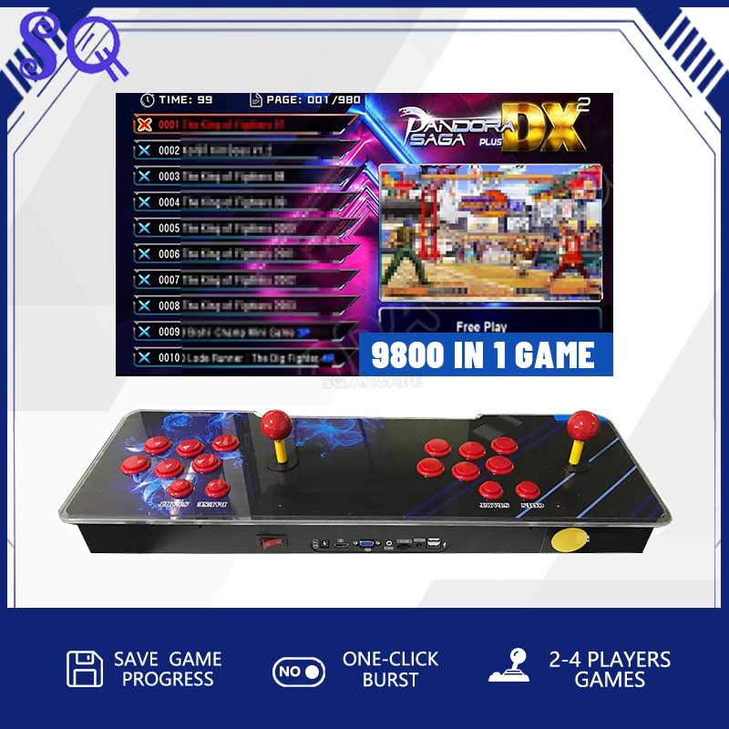 Pandora Saga DX 9800 All in On - đánh giá và giá Trackball Controller Arcade